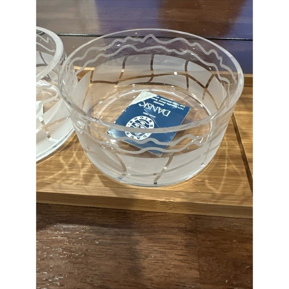 Dansk 4 Piece Set With Bamboo Tray 16x5‎ - Picture 3 of 6